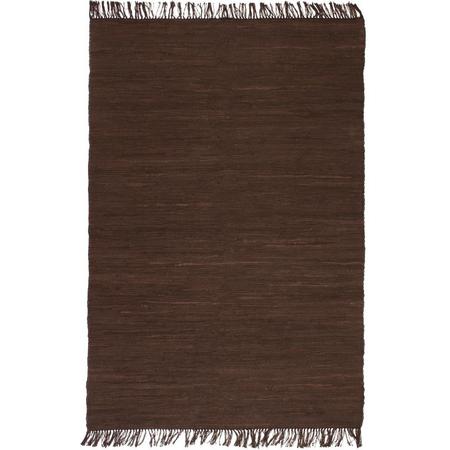Vloerkleed Chindi handgeweven 120x170 cm katoen bruin