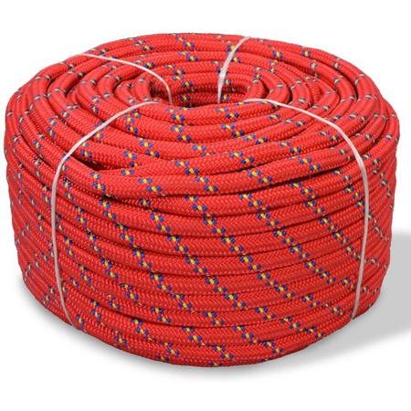 vidaXL Boot touw 14 mm 50 m polypropyleen rood