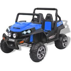 vidaXL Elektrische speelgoedauto voor 2 personen blauw en zwart XXL