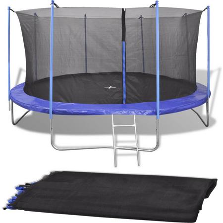 vidaXL Veiligheidsnet PE zwart voor 3,66 m ronde trampoline