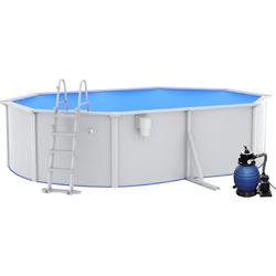   Zwembad met zandfilterpomp en ladder 490x360x120 cm