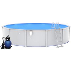   Zwembad met zandfilterpomp en ladder 550x120 cm