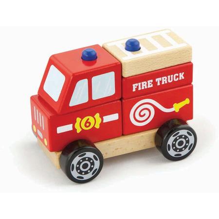 Viga Toys - Stapel Auto - Brandweer