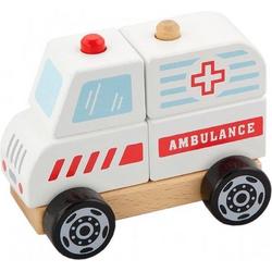 stapelfiguur ambulance 13 cm wit