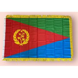 VlagDirect - Luxe Eritrese vlag - Luxe Eritrea vlag - 90 x 150 cm - Franjes.