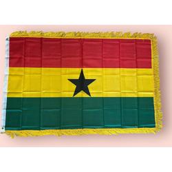 VlagDirect - Luxe Ghanese vlag - Luxe Ghana vlag - 90 x 150 cm - Franjes.