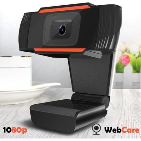 Webcam HD (720p) - Op computer - Webcam voor pc - Webcamera - Vergaderen - Werk & Thuis - School - USB - Microfoon - Windows & Mac - WebCare