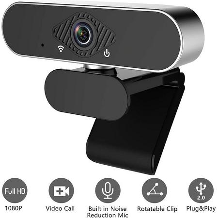 Webcam (1080P) Full HD Voor PC en Laptop Met Ingebouwde Microfoon