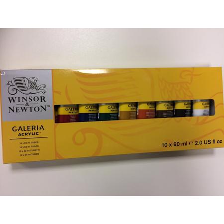 Winsor & Newton Galeria Acrylic Colours Set 10 x 60ml