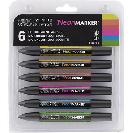 Winsor & Newton Neon marker set 6 kleuren