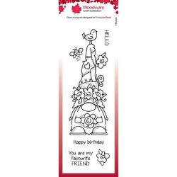 Woodware - Clear Stamp - 20x6,5 cm Floral Hat