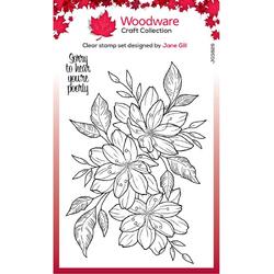 Woodware Clear Singles Stamp Clematis Trio