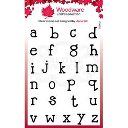 Woodware Clear stamp - Typemachine alfabet kleine letters - A5 - Polymeer