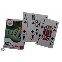 4x Senioren ( EXTRA GROTE INDEX ) speelkaarten Bridge Poker
