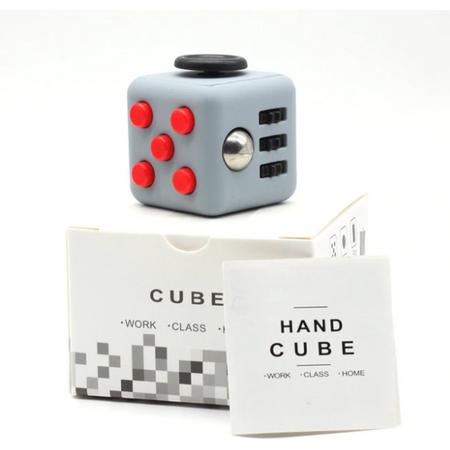 Fidget cube - Friemelkubus Grijs/Rood