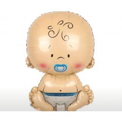 Baby ballon - 68x45cm - Blauw - Folie ballon - Themafeest - Babyshower - - Kraambezoek Geboorte - Its a Boy - Versiering