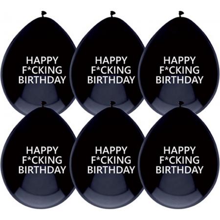 Ballonnen - Happy F*cking birthday - 6 stuks - 30 cm