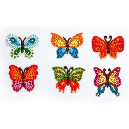 Diamond painting - stickers om zelf te beplakken - Vlinders