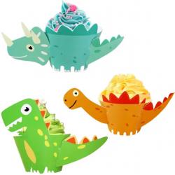 Dinosaurus Dino Cupcake Taart Prikkers Toppers en Cupcake Vormpjes 12 Stuks