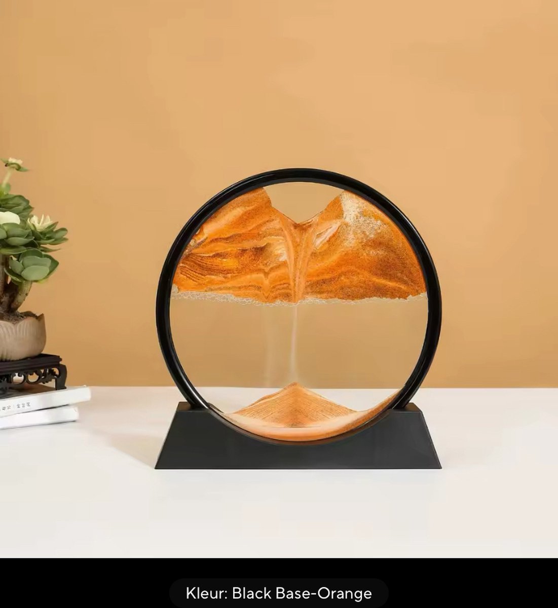 3d Zandlandschap Bewegend Zand Kunst Foto Drijfzand Ambacht Rond Glas Diepzee Vloeibare Zandloper Stromend Zand Schilderij Home Decor Cadeau