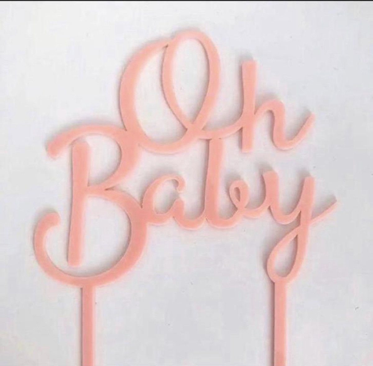 Acryl Oh Baby Cake Topper Baby Shower Decoraties Meisjes Jongens Feest Facors Decoratie Benodigdheden Feest Taart Decoreren Benodigdheden