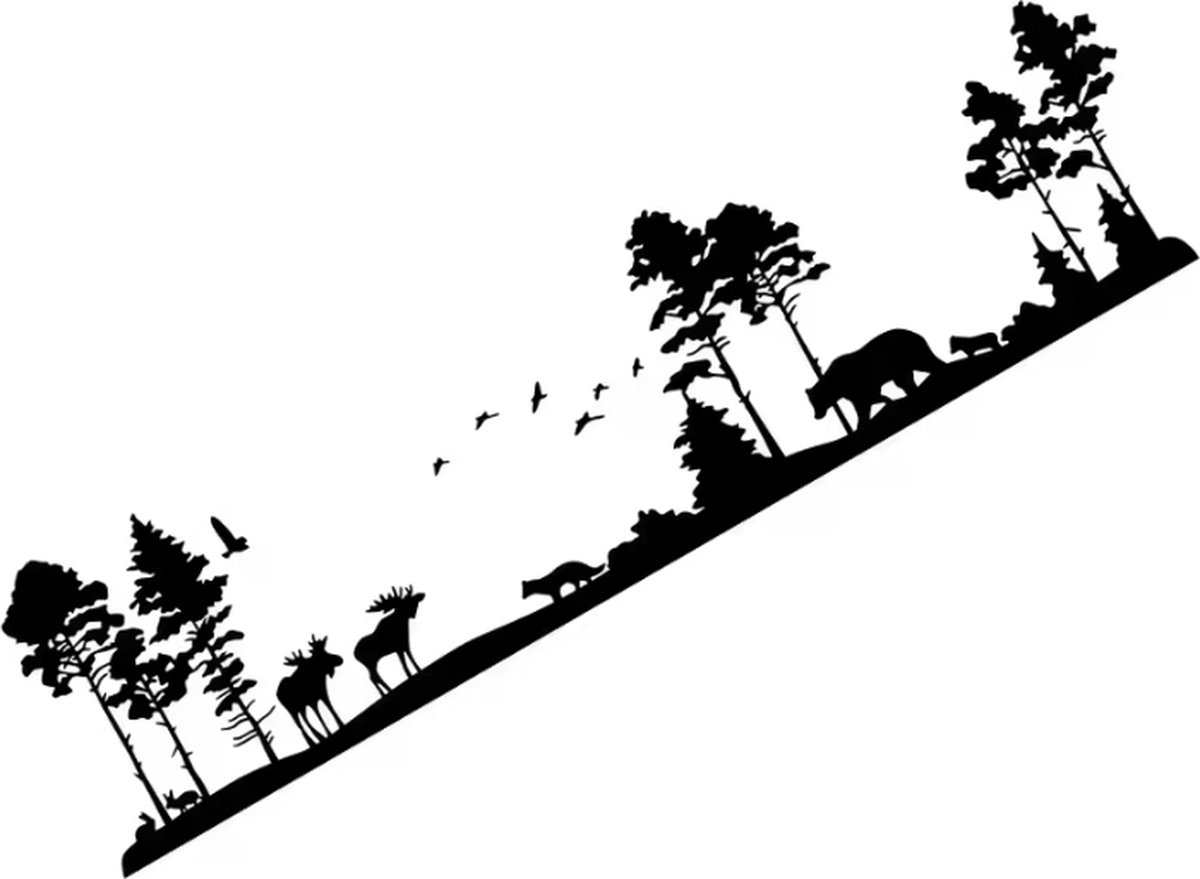 Een Maat Autostickers Diy Styling Decor Hert Beer Bos Bos Camping Vinyl Decoratie Pick-Up Achterklep Sticker Auto Tuning Accessoires