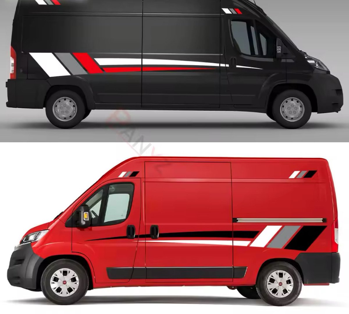 Grootte: L1H1 6 Stks/partij Auto Body Stickers Camper Strepen Grafische Decals Voor Peugeot Boxer Citroen Jumper Fiat Ducato Camper Van Accessoires