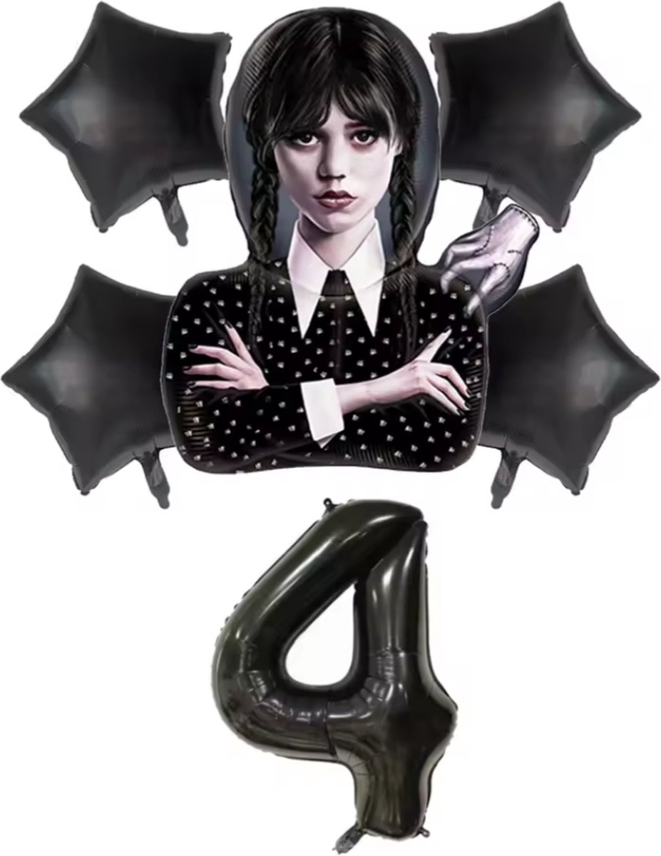 Wednesday verjaardags ballon set nummer 4