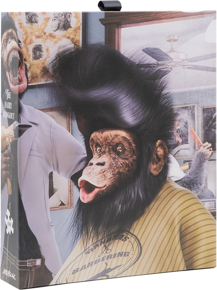 .keebslak - The Hairy Hangout - puzzel 1000 stukjes volwassenen - barber shop