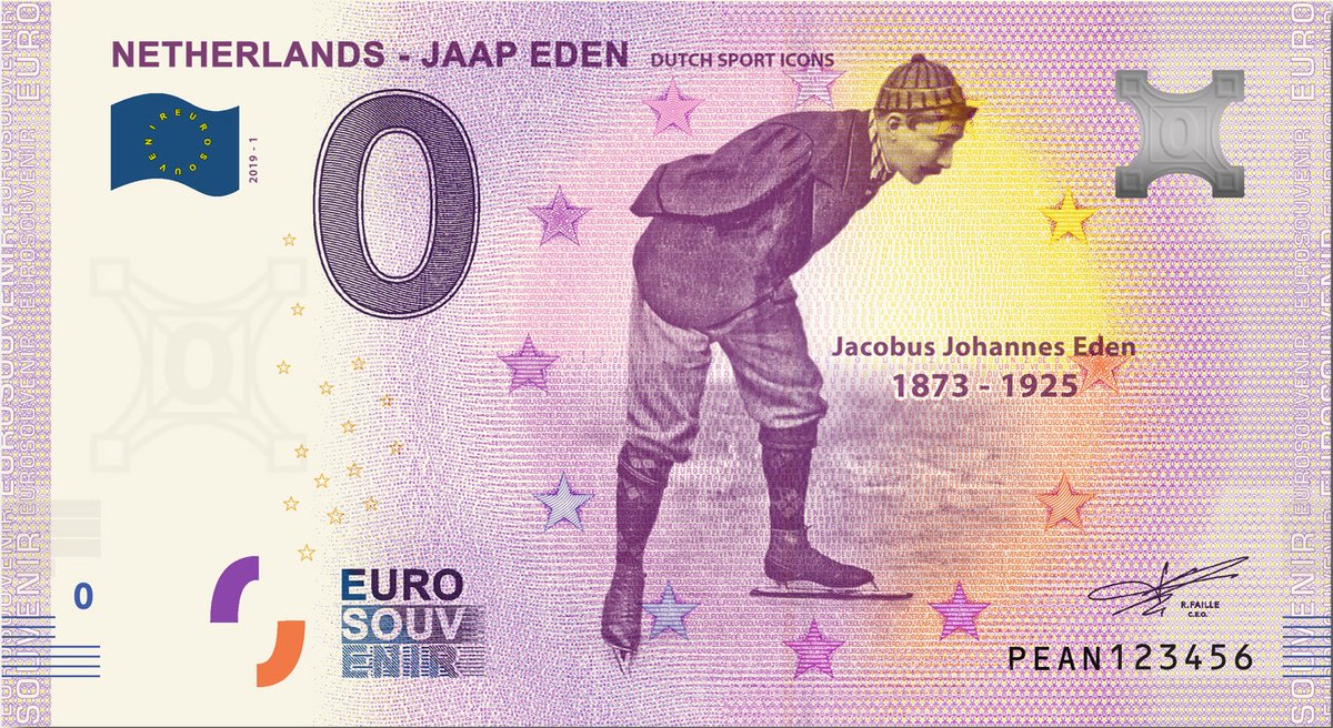 0 Euro biljet Nederland 2019 - Jaap Eden LIMITED EDITION