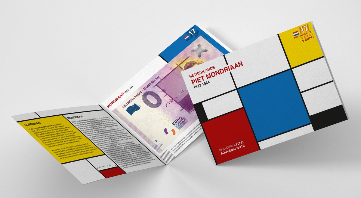 0 Euro biljet Nederland 2020 - Piet Mondriaan LIMITED EDITION