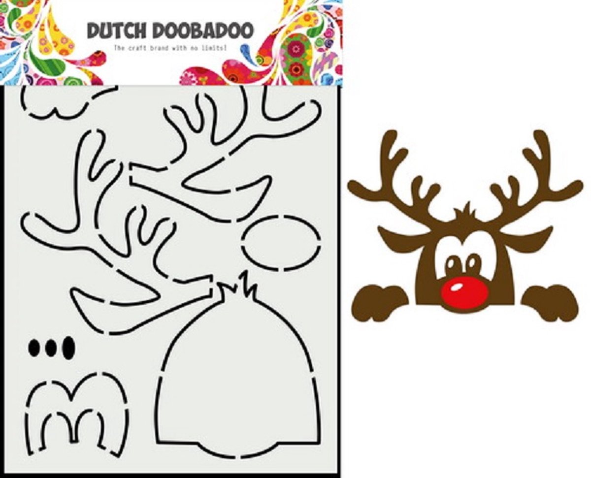 DDBD Card Art Build up Reindeer A6