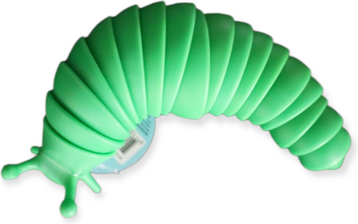 Fidget Slug- Groen - anti stress toy
