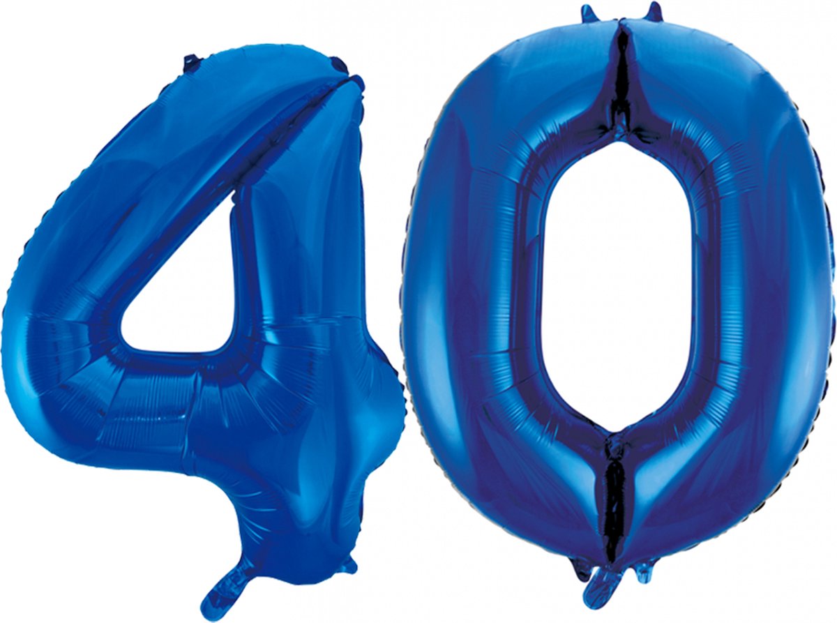 Folie ballonnen 40 blauw.