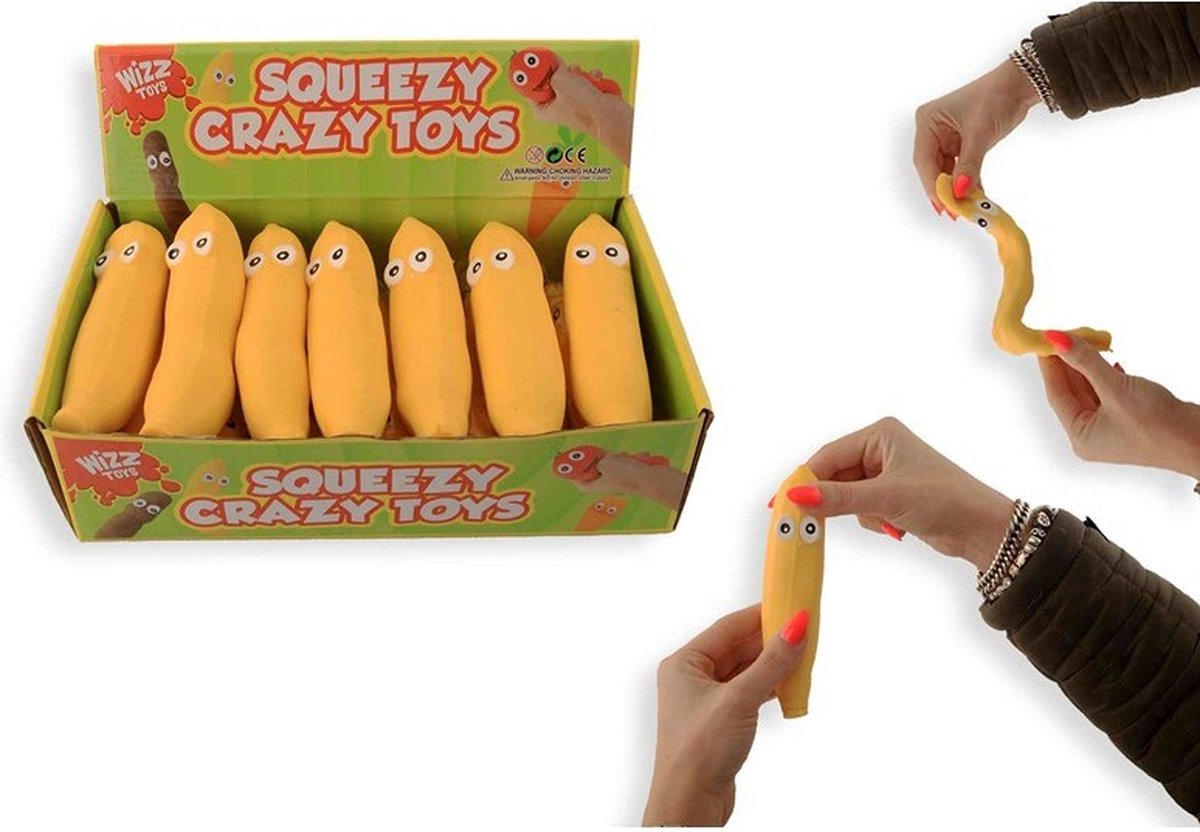 Knijpbaar Banaan - Speelgoed - Anti Stress - Squish Fidget - Fun