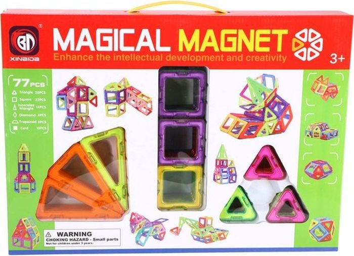 Magnetische Tegels Diverse Vormen 77 Delig 5,5 Cm