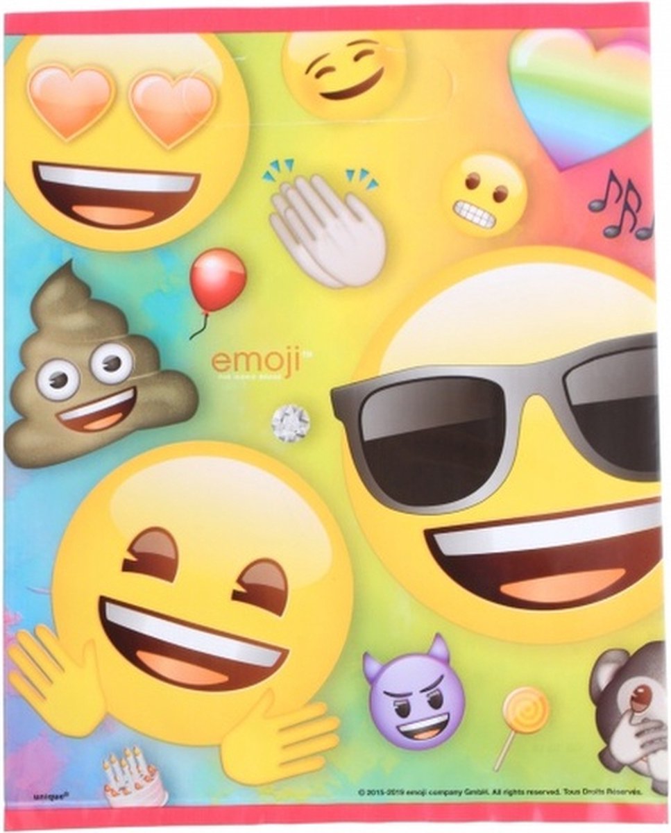 uitdeelzakjes regenboog Emoji 8 stuks
