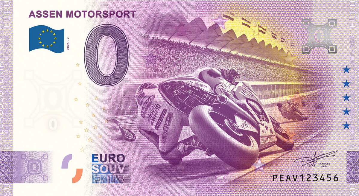 0 Euro biljet Nederland 2025 - Assen Motorsport