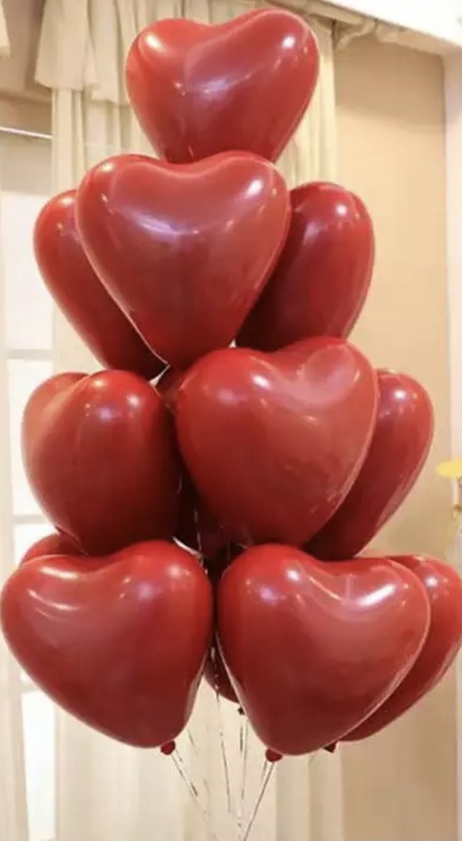 10 RODE LATEX  HARTBALLONNEN