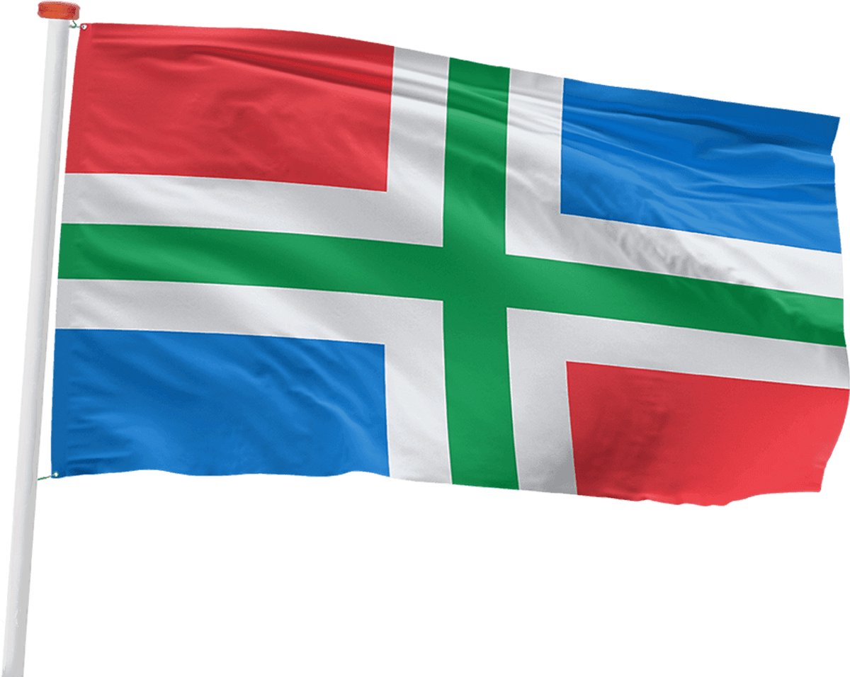 Groningse Vlag Groningen 100x150cm - Kwaliteitsvlag - Geschikt voor buiten