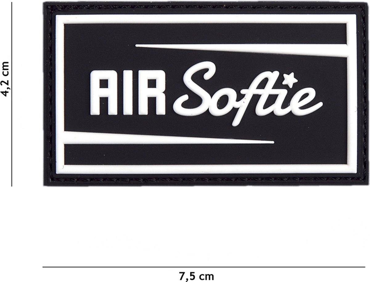 101 Inc Embleem 3D Pvc Air Softie Zwart  19035