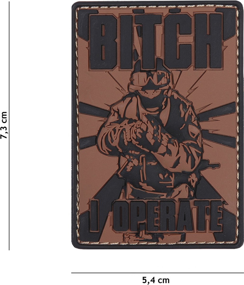 101 Inc Embleem 3D Pvc Bitch Bruin  11114