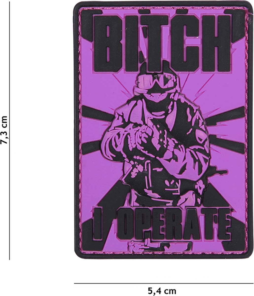 101 Inc Embleem 3D Pvc Bitch Roze   9036