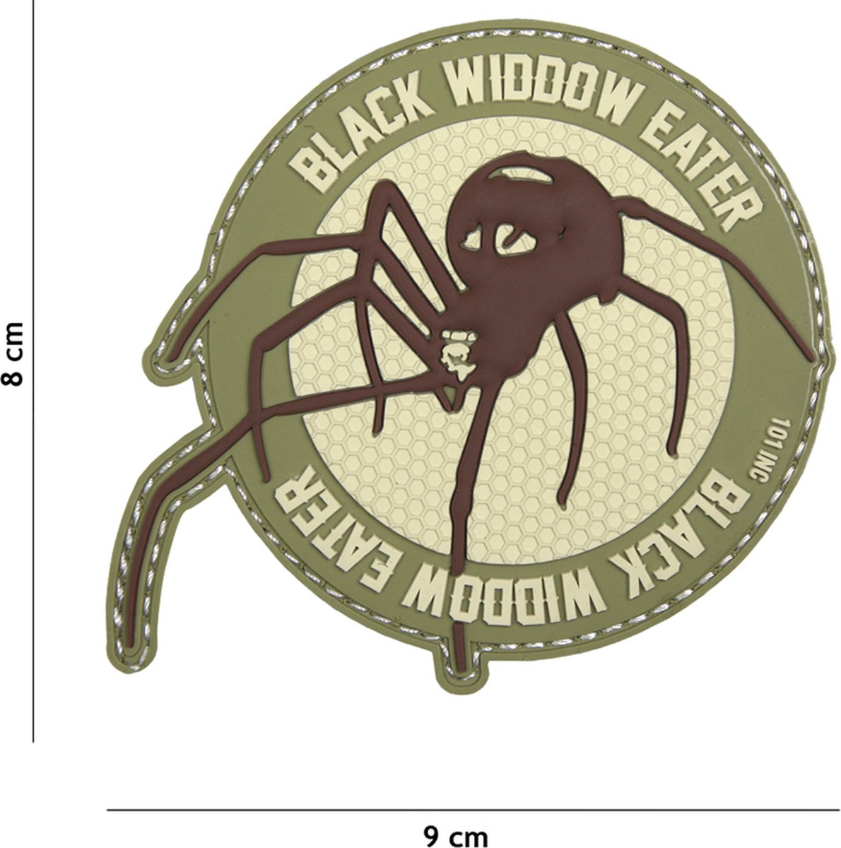 101 Inc Embleem 3D Pvc Black Widdow Eater Coyote  16032
