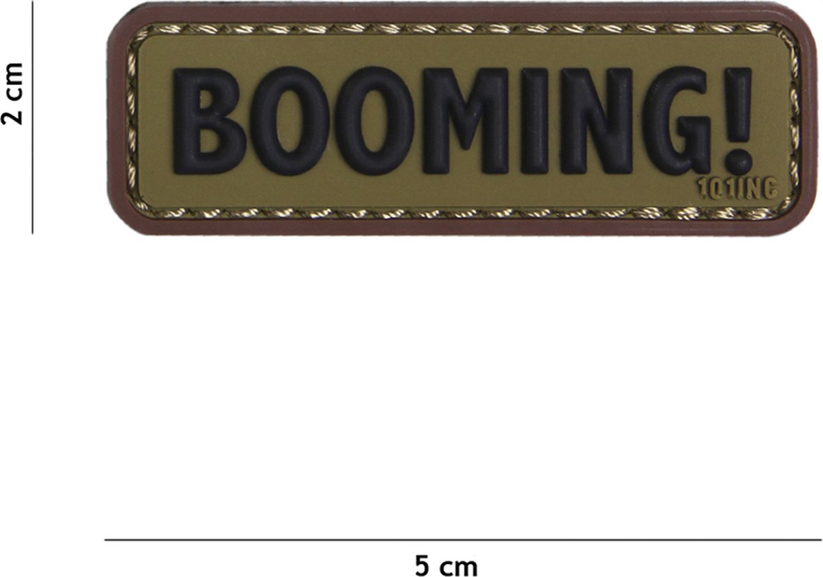 101 Inc Embleem 3D Pvc Booming! Groen  Bruin   18050