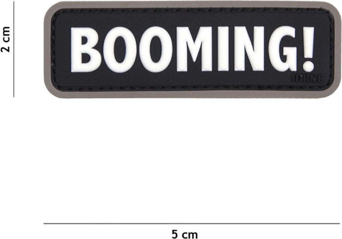 101 Inc Embleem 3D Pvc Booming   Zwart  18048