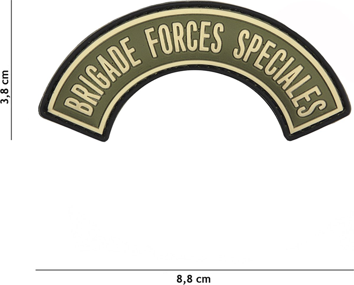 101 Inc Embleem 3D Pvc Brigade Forces Speciales Groen  9029