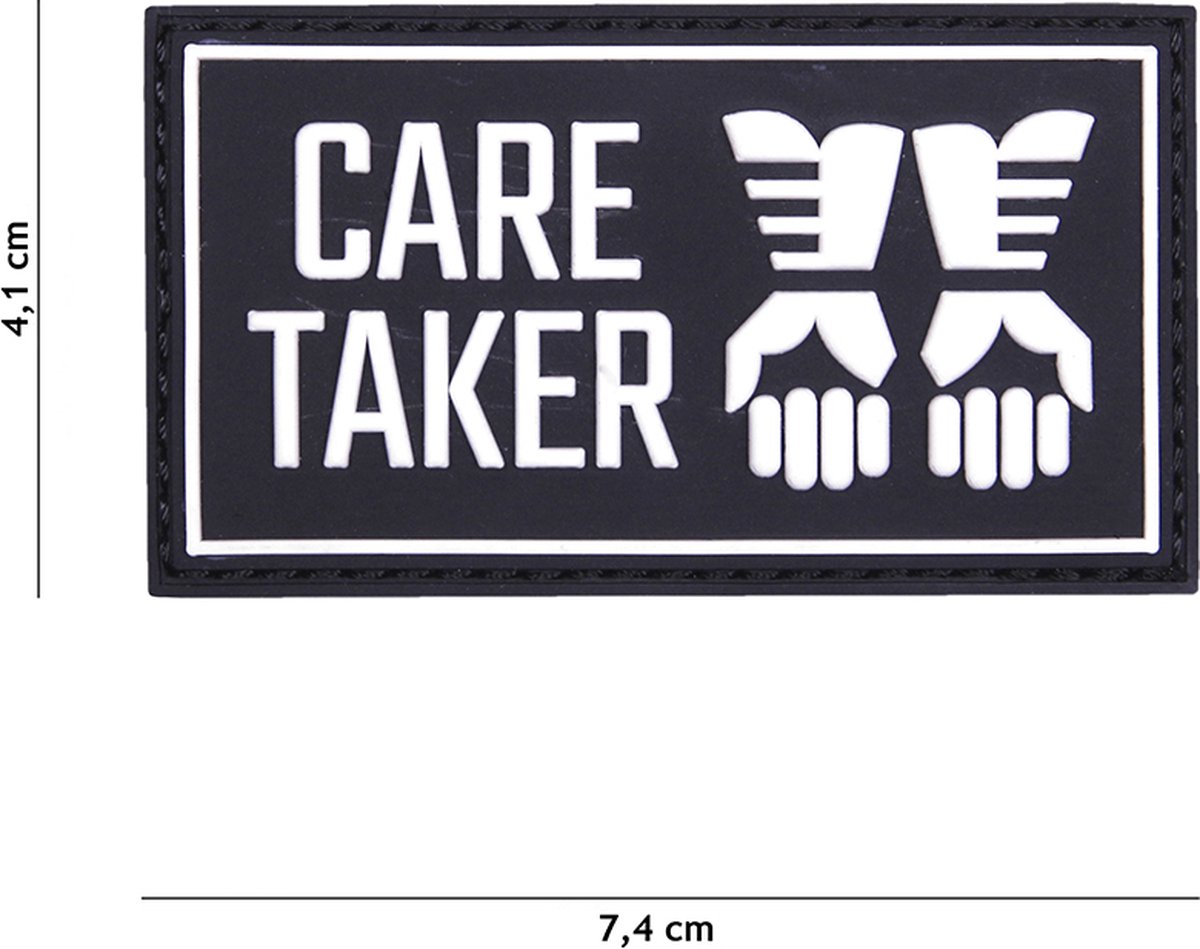 101 Inc Embleem 3D Pvc Care Taker Zwart  16001