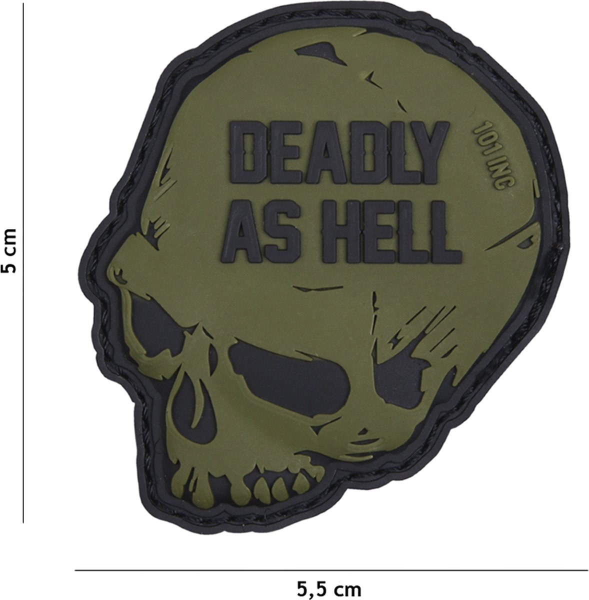 101 Inc Embleem 3D Pvc Deadly As Hell Groen  16018