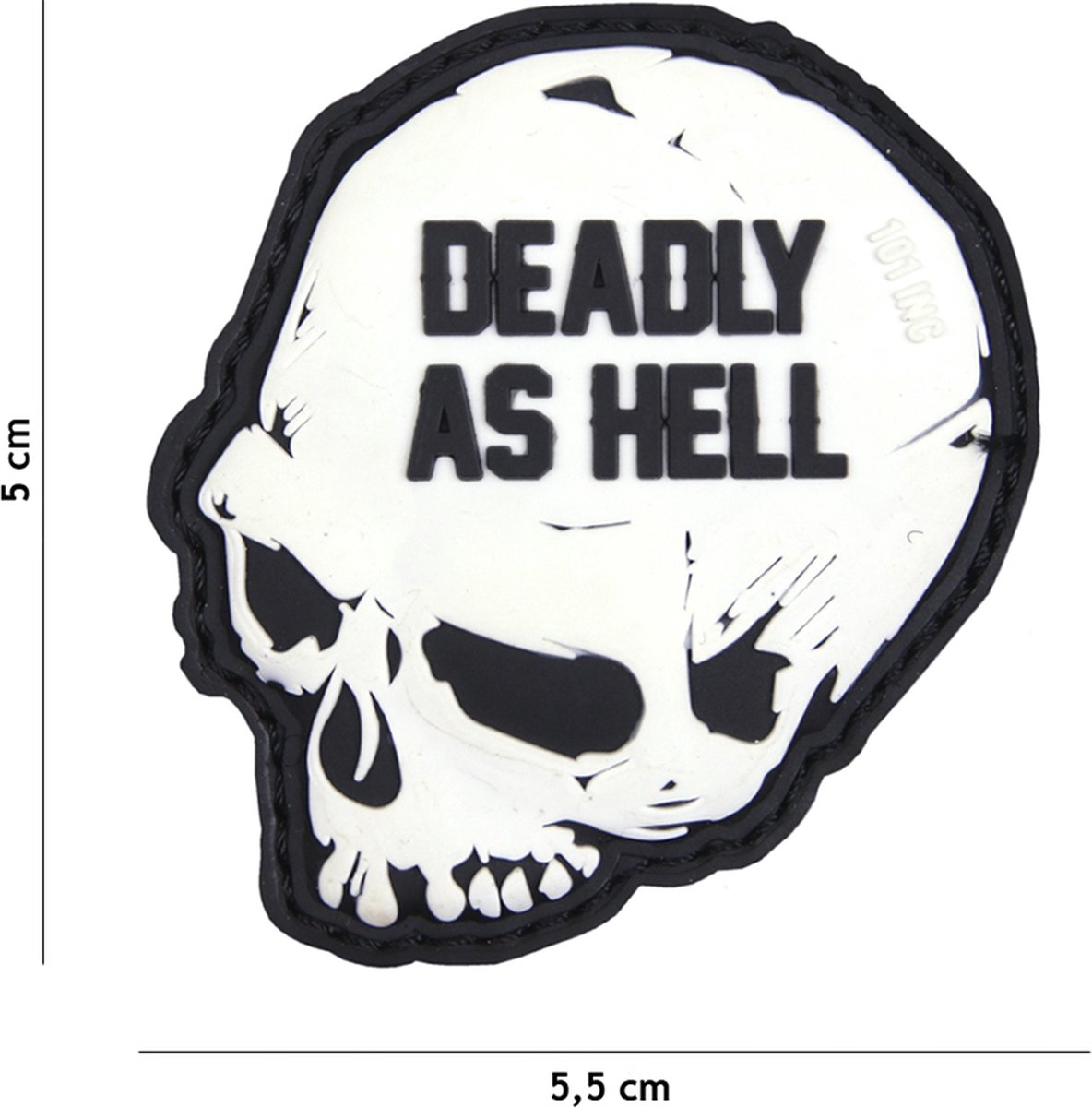 101 Inc Embleem 3D Pvc Deadly As Hell Wit 16016